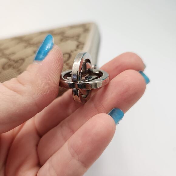 Authentic GUCCI Classic Canvas Zip Around Wallet Luxury Designer Monogram - Picture 2 of 16